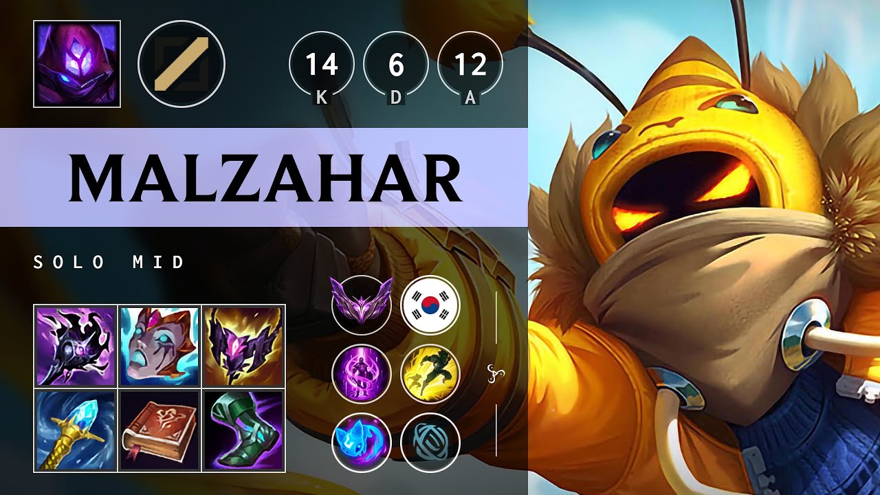 Malzahar Mid vs Ryze: Godlike - KR Master Patch 14.23