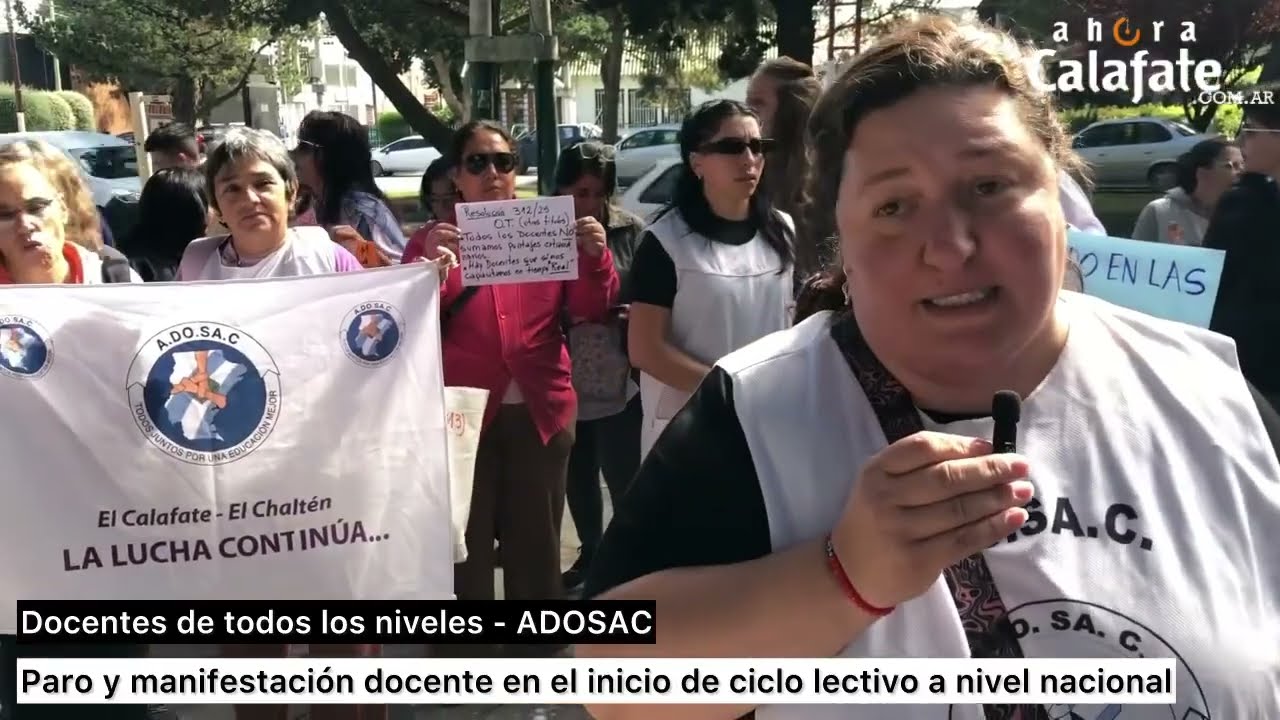PARO Y MANIFESTACIÓN DOCENTE EN EL INICIO DEL CICLO LECTIVO