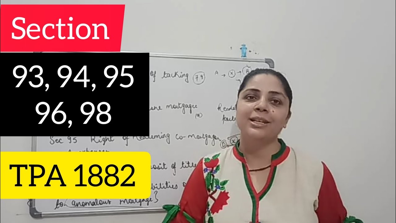 Redeem Up Foreclosure Down|| Section 93, 94, 95, 96, 99|| Transfer of Property Act, 1882 #tpa1882
