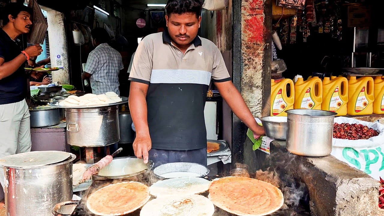 30 Years Old BREAKFAST point in Nellore | Nellore Karam Dosa | Indian Street Food #karamdosa 