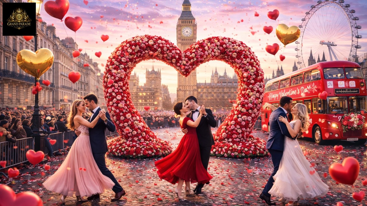 Valentine’s Day Parade 2026 in LONDON | The Most Majestic Floral Masterpiece (8K HDR)
