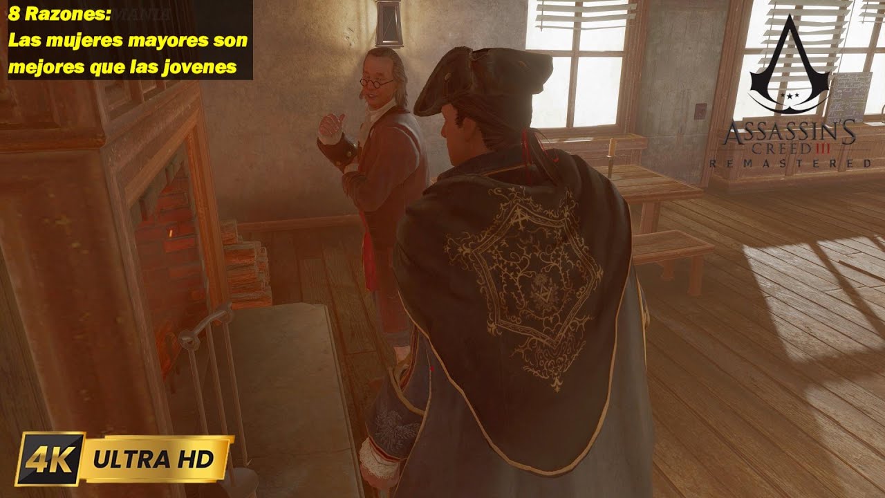 Las mujeres mayores son mejores que las jovenes; Benjamin Franklin 😱 | Assassins Creed 3 Remastered