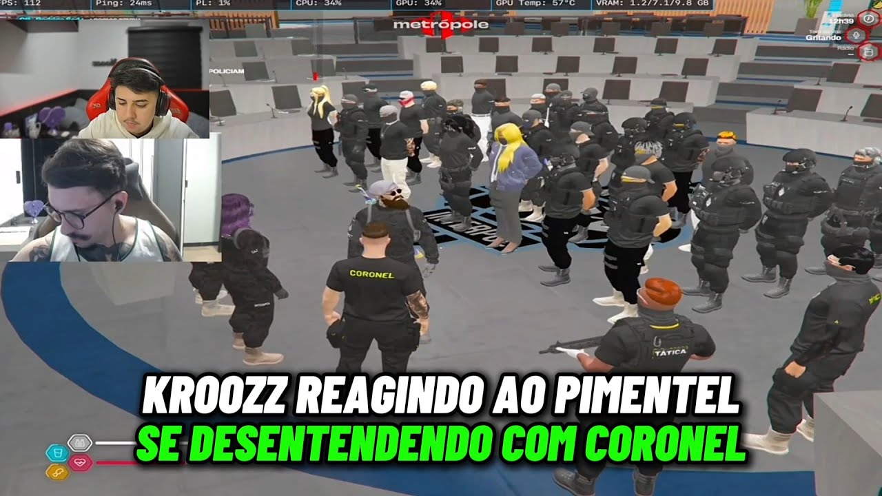 KROOZZ REAGINDO O DESENTENDIMENTO ENTRE O CORONEL E PIMENTEL E FALOU SOBRE O ACONTECIDO COM A FRANÇA