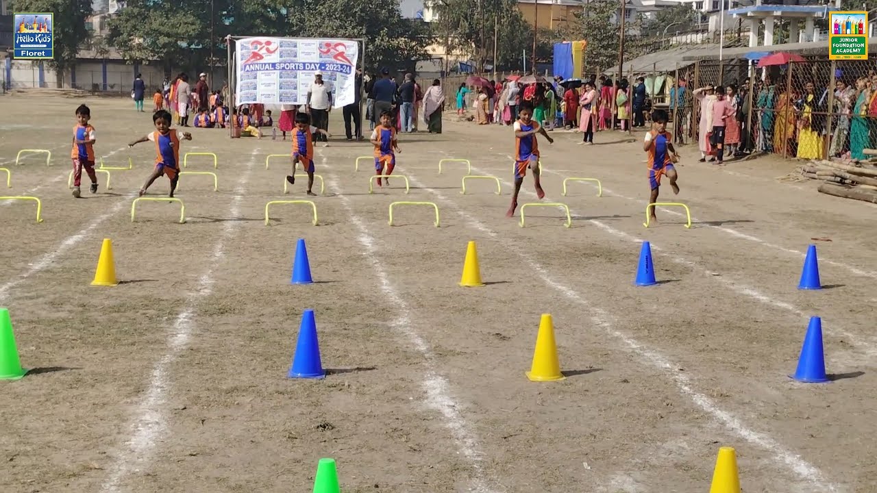 Hurdle Race LKG group .. Annual sports 2023-24..@juniorfoundationacademy