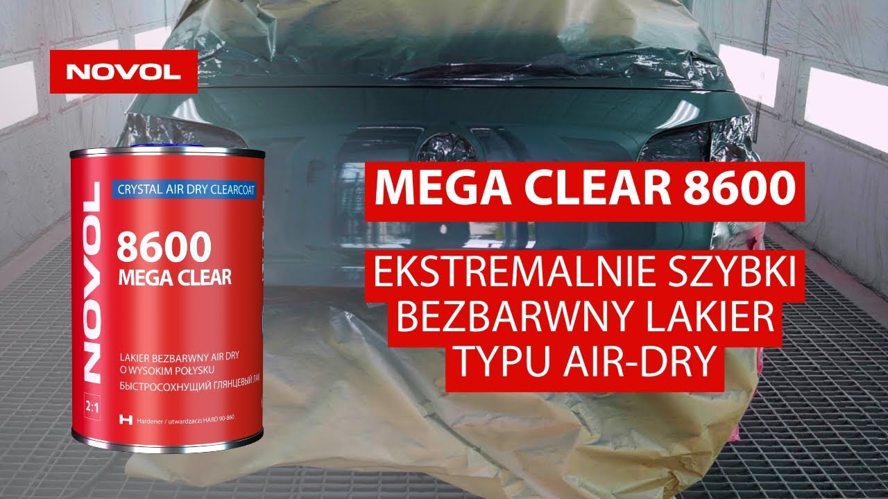 [PL] NOVOL MEGA CLEAR 8600 - ekstremalnie szybki lakier bezbarwny AIR-DRY