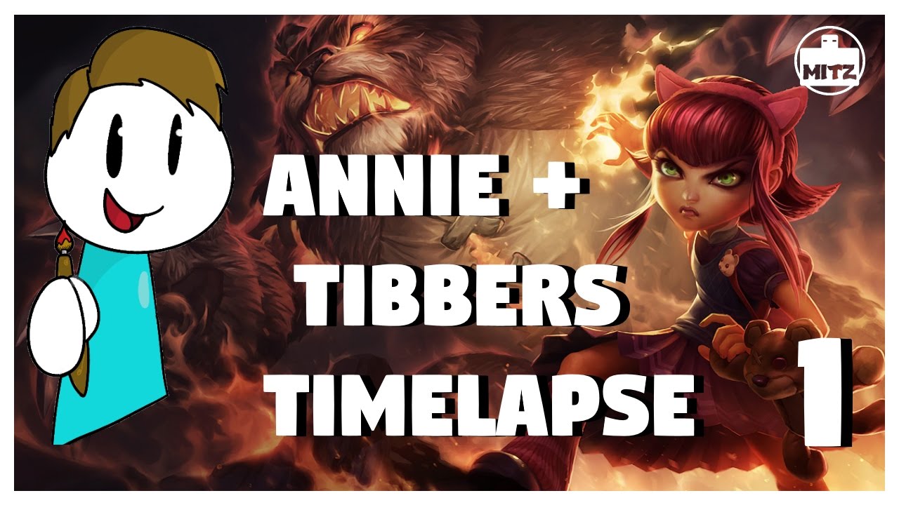 TIMELAPSE DRAWING: Annie and Tibbers from League of Legends (Part 1)