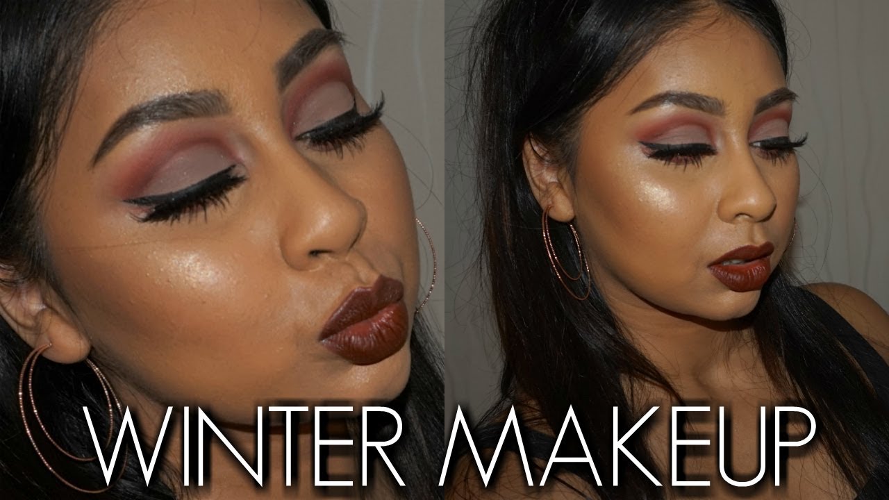 WINTER MAKEUP | BURGUNDY/GREY CUT CREASE