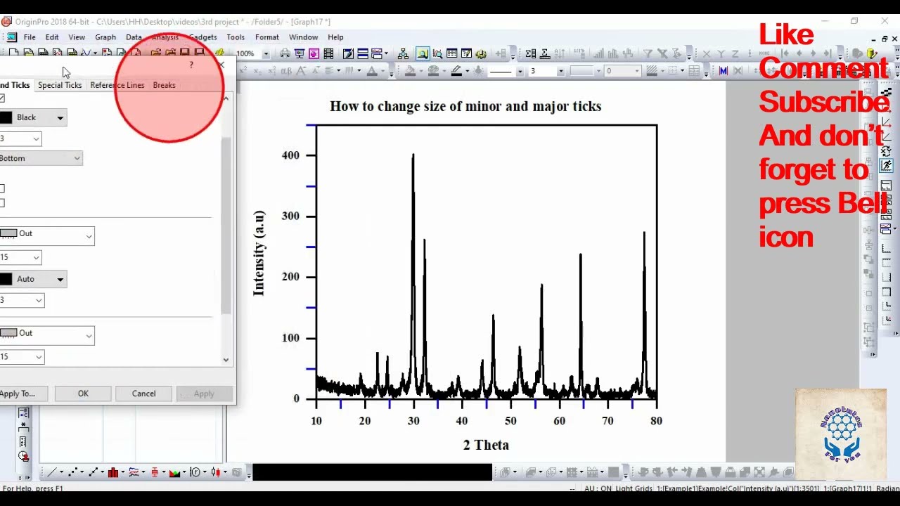 How to change size of minor and major ticks