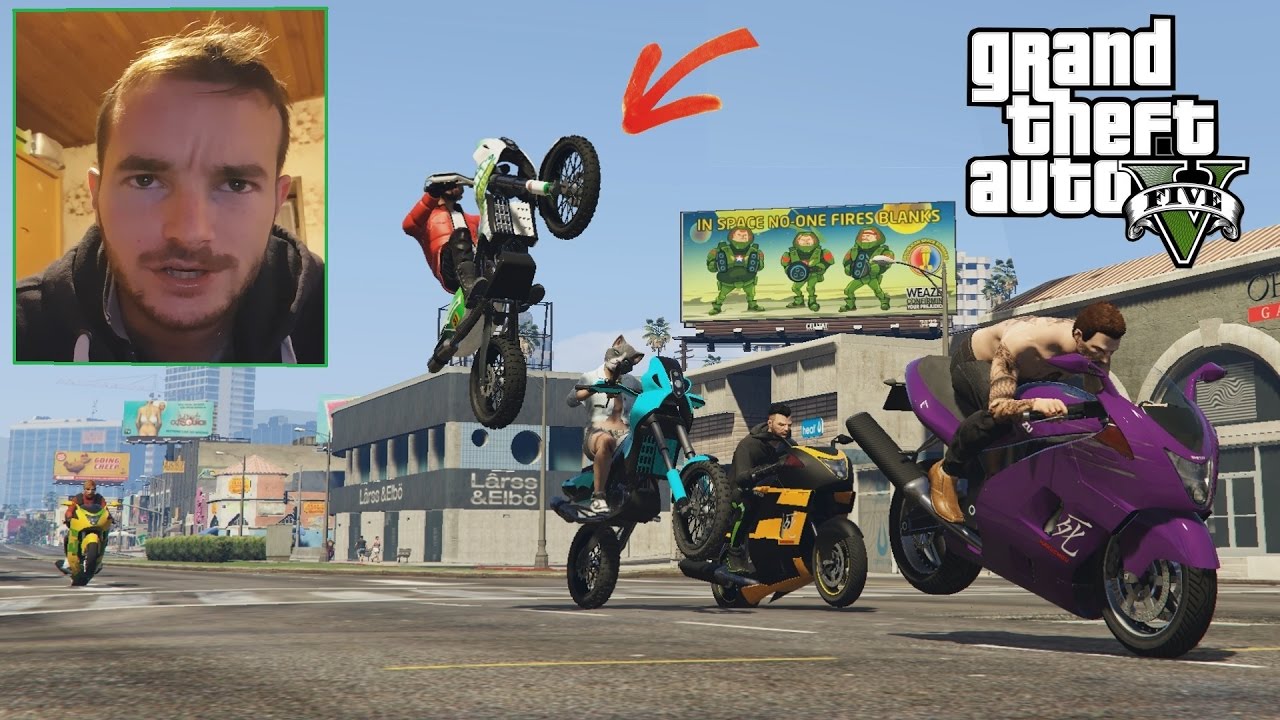 GTA 5 - GROS STUNT AVEC PLEINS D'ABONNES ET FACECAM