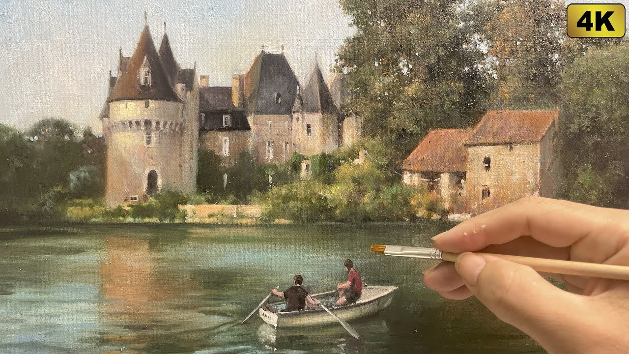 Baron Houston’s Castle Oil Painting: Hyper-Realistic Full Process Tutorial | Calming Art Session