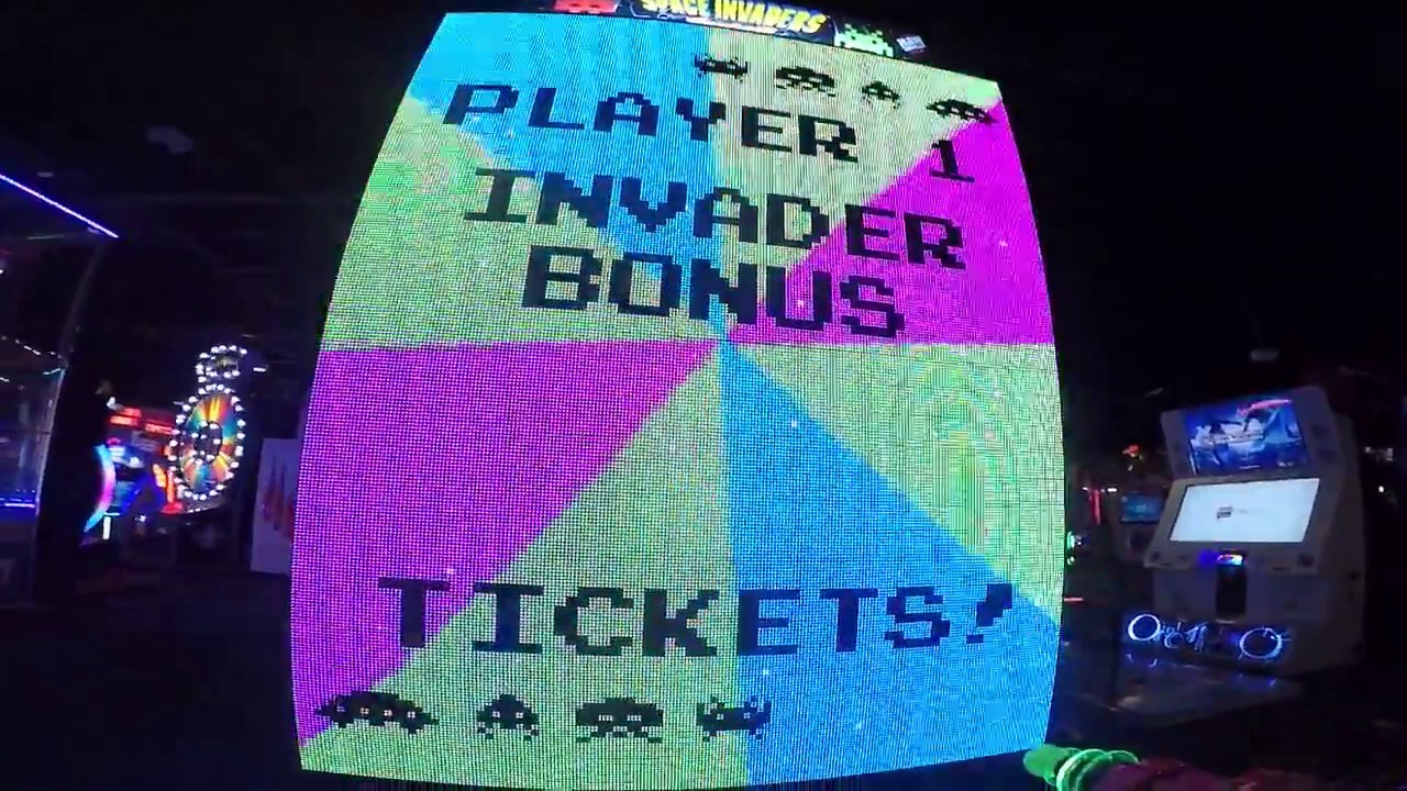 Space Invaders Arcade Game Jackpot WIN #3 At Round1 in Taunton, MA (From 11/5/17)