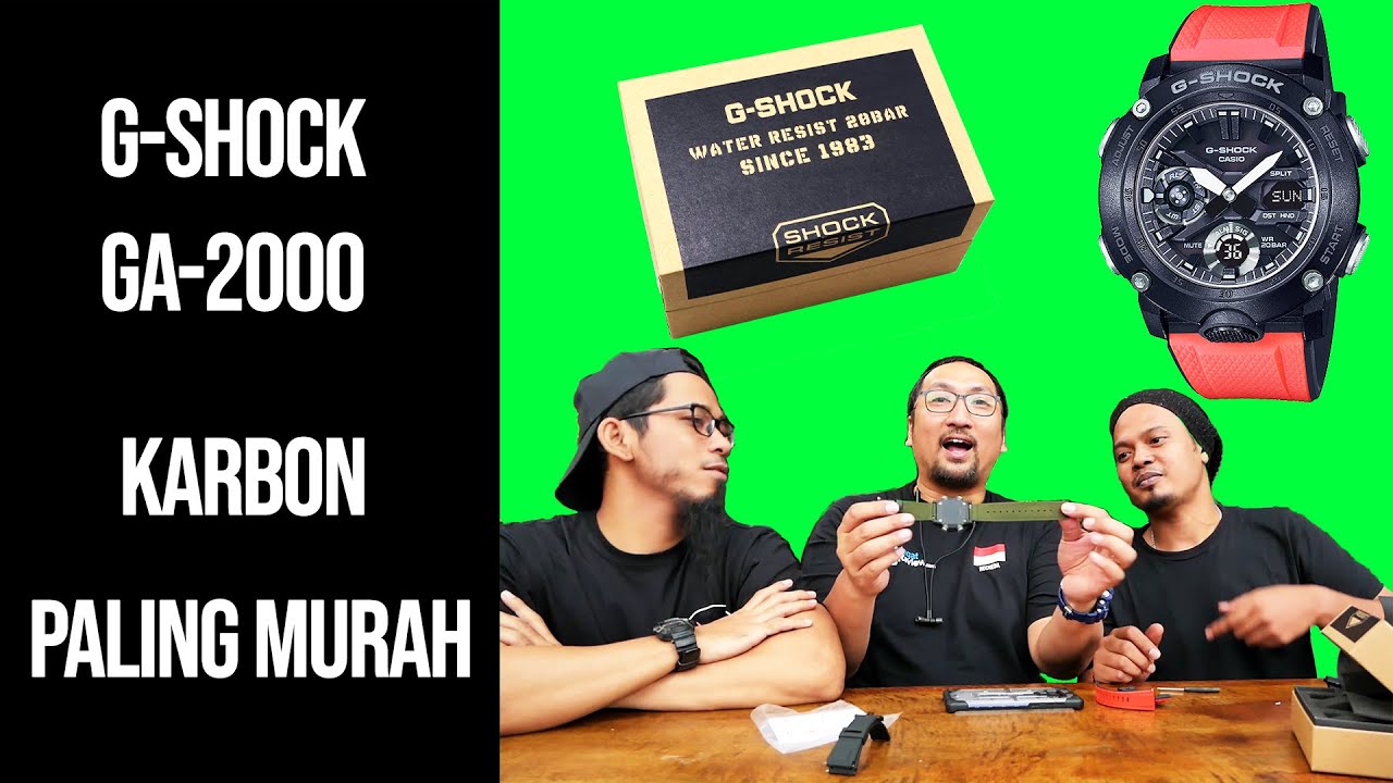 Jam Tangan Carbon, Kuat, Ringan, Termurah dari Casio: G-Shock GA-2000 - Indonesia