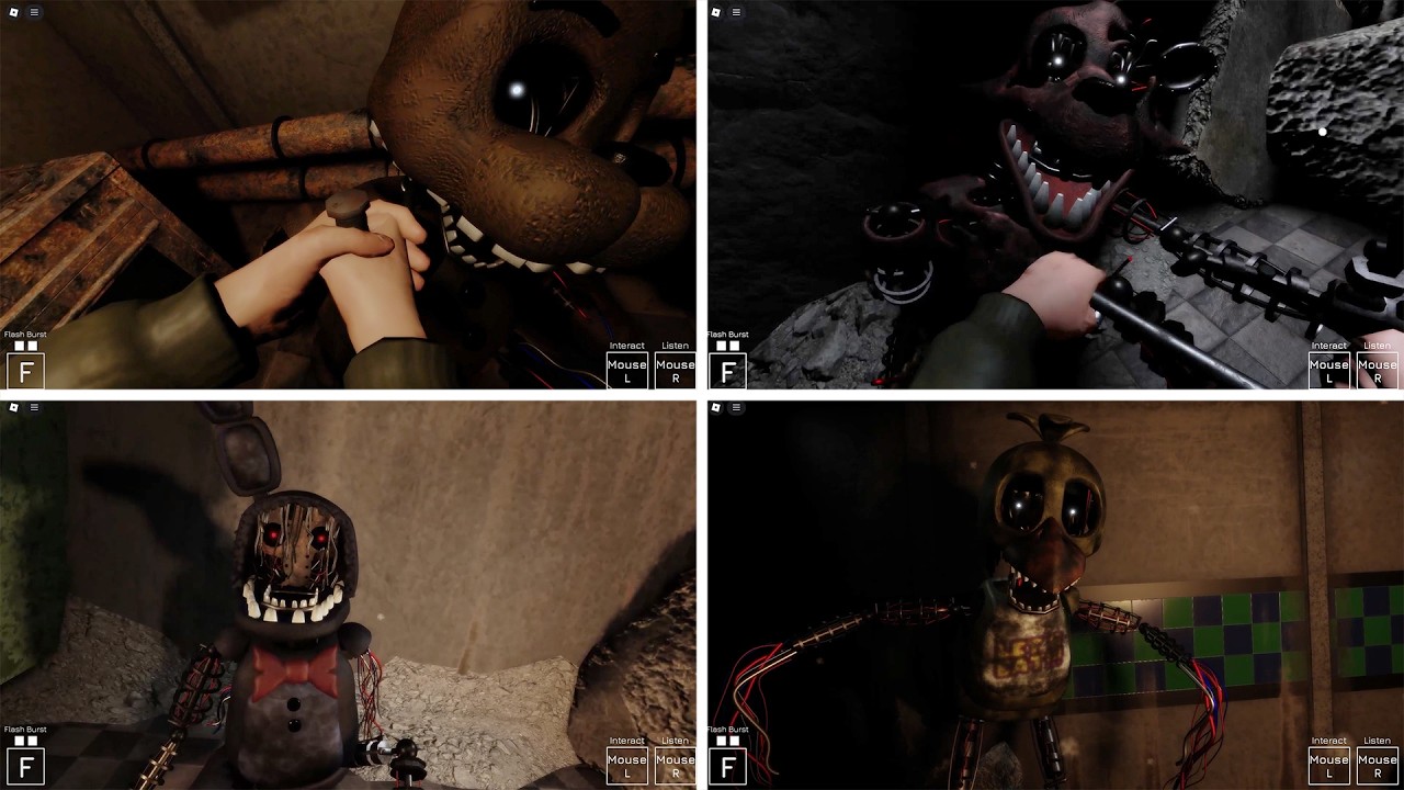 FNAF 2 Roblox All Cutscenes (In Real Time Reimagined)