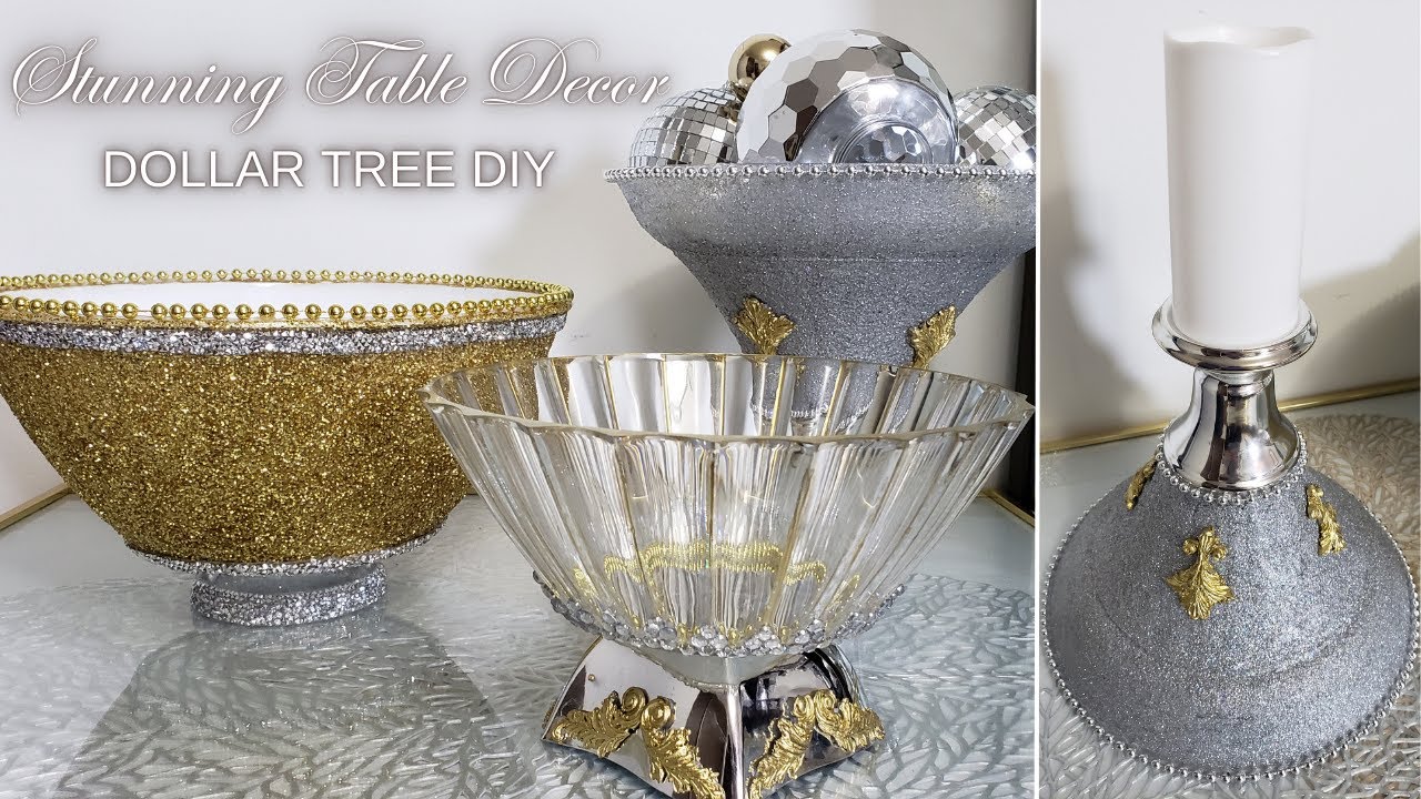 Transform Dollar Tree Plastic Bowls into STUNNING Gold & Silver Bowl Set | Glam Home Decor