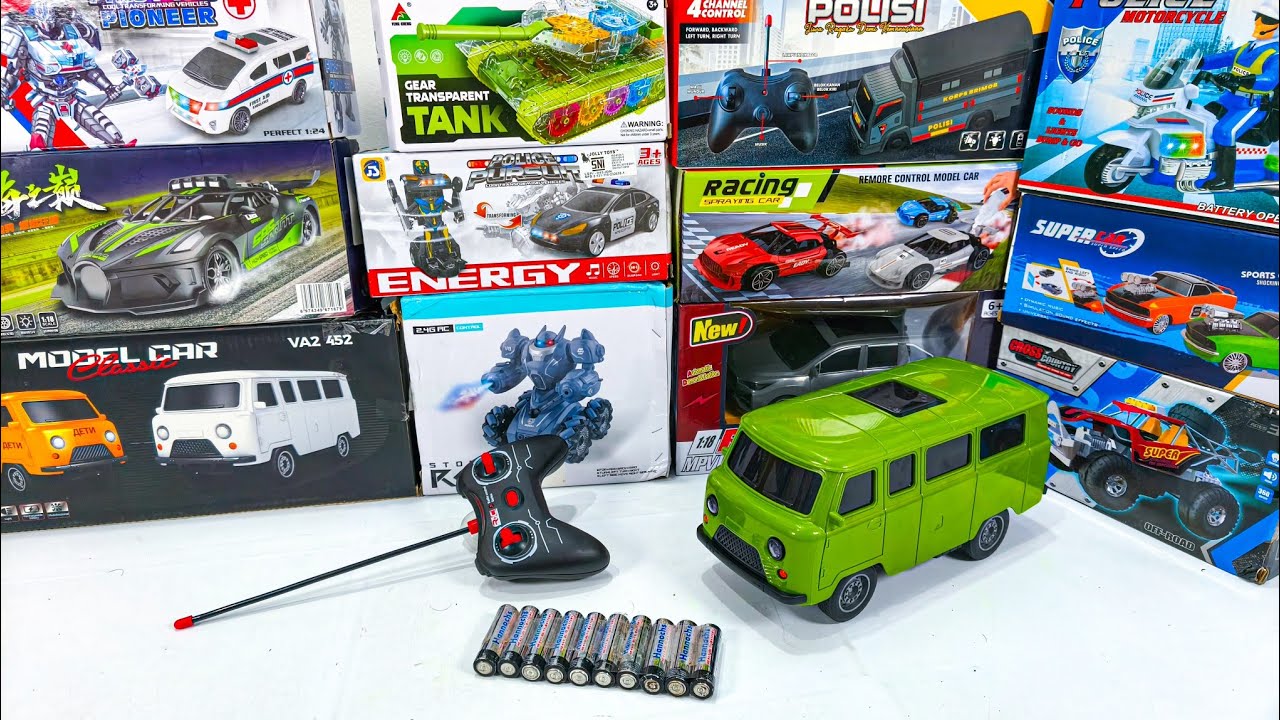 Unboxing Police Car Persuit, Rc Classic Car 1:12 Scale, Rc Stunt Robot, Cross Country Car 