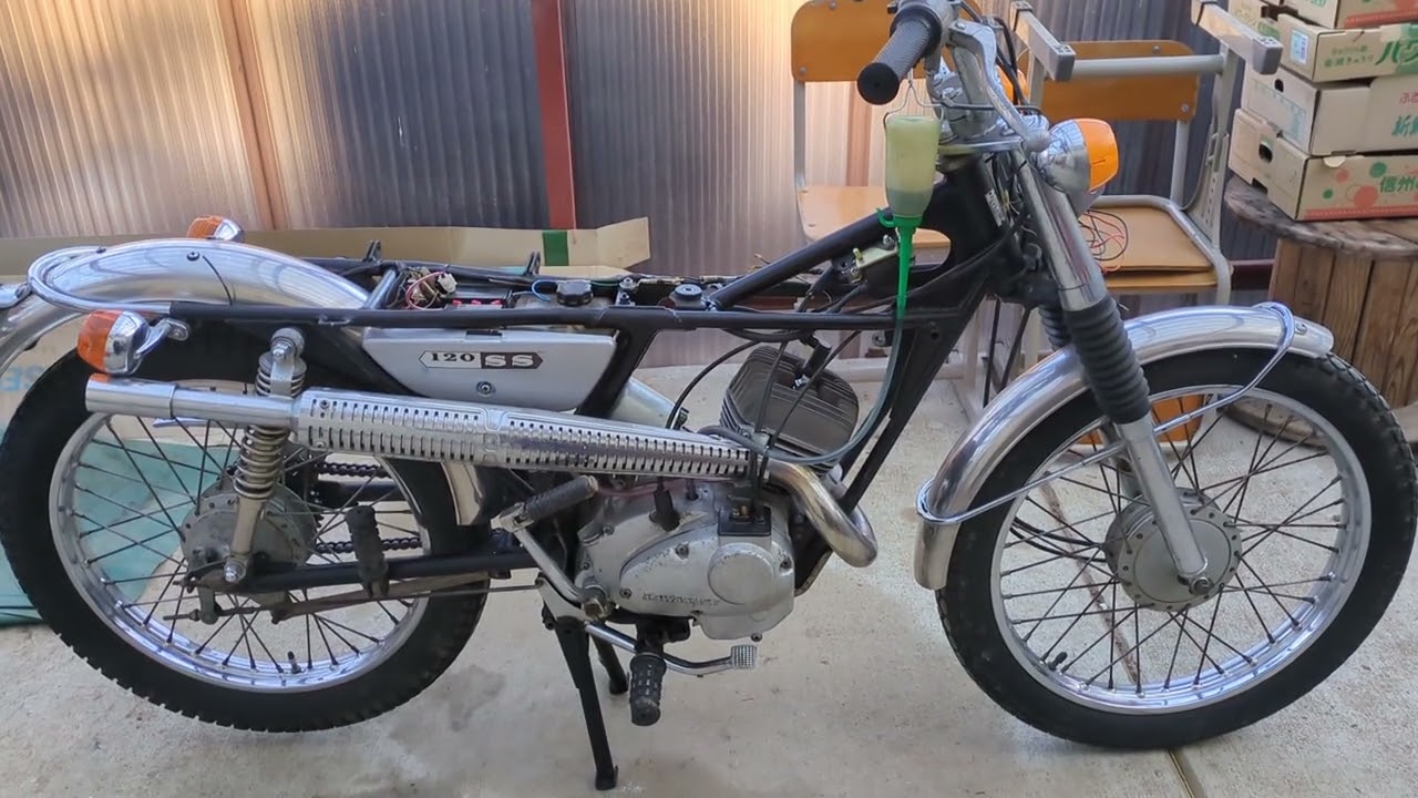 カワサキ120c2ss 再始動