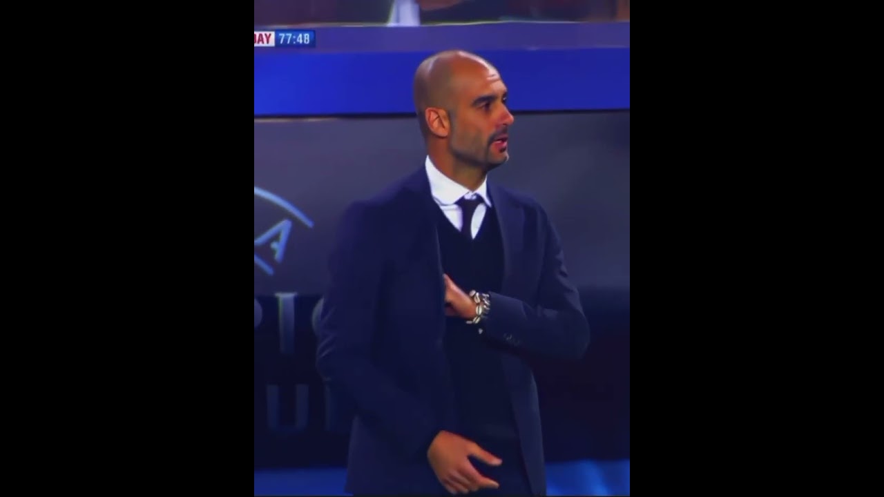 Pep guardiola reaction to Messi dribbling💀 #football #messi #edit #barcelona #guardiola