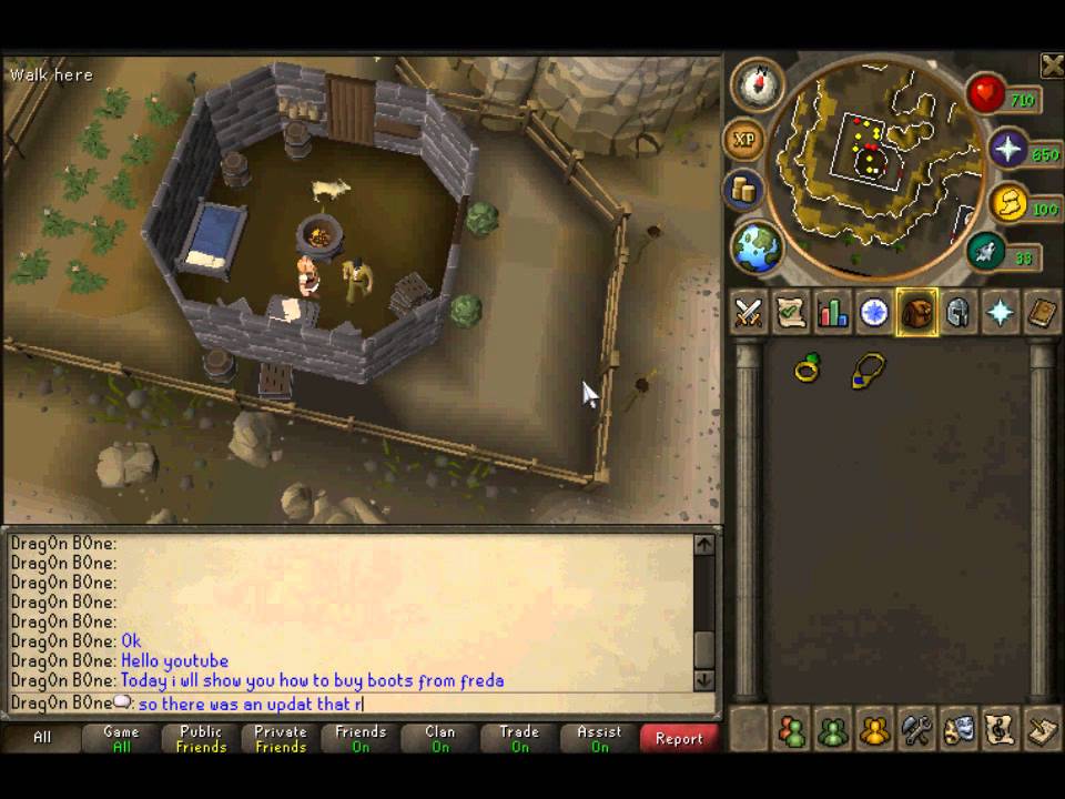 How to buy climbing boots from freda in runescape