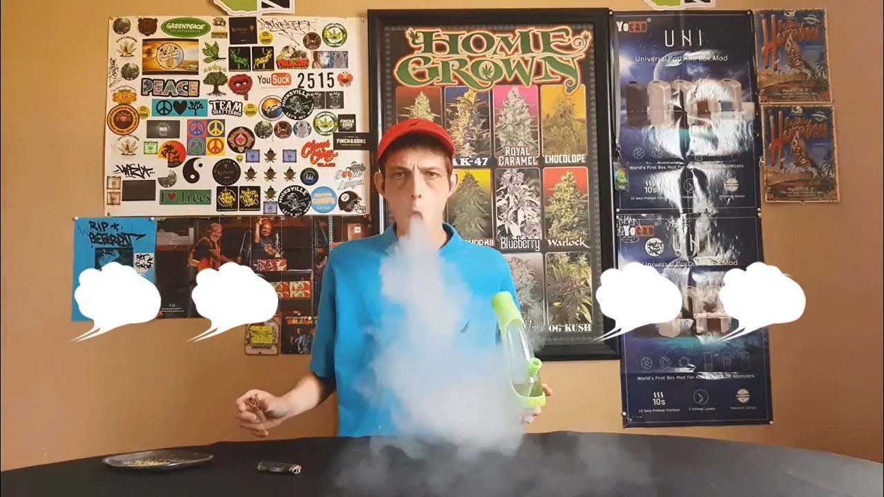 BONG RIPS OFF GLOW IN THE DARK PIPE!!