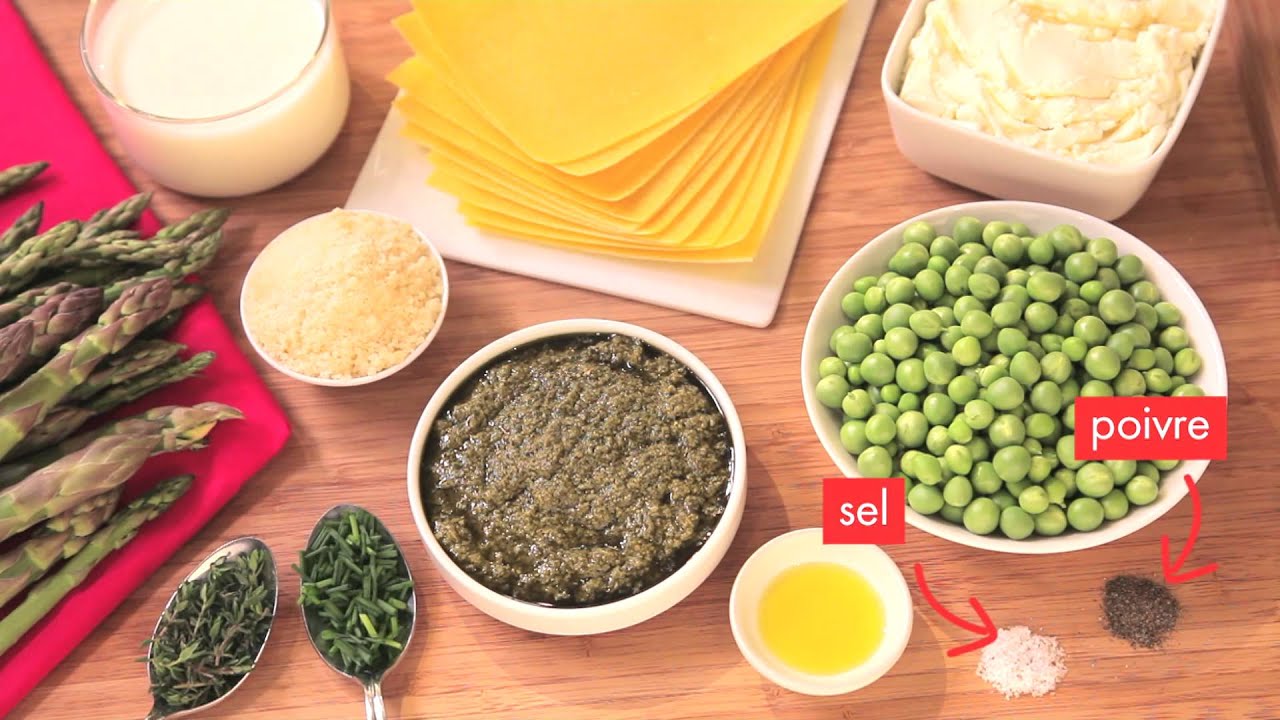 Recette de lasagnes aux petits légumes verts de printemps aux herbes avec Philadelphia®
