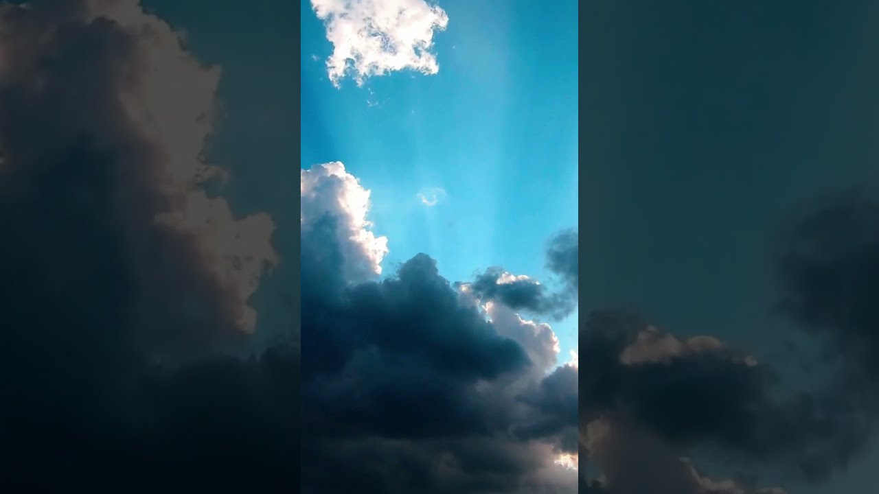 Sun Rays with Dark Clouds Timelapse 