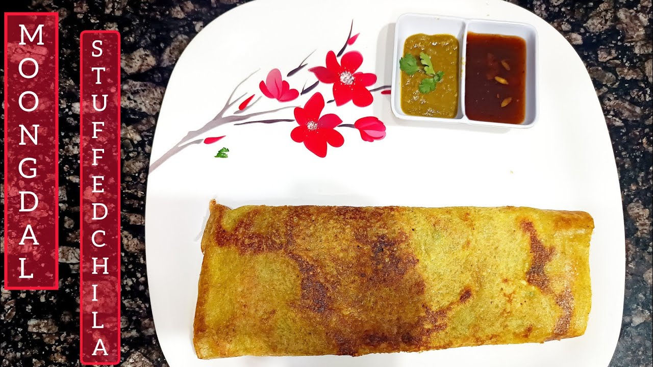 Moong Ki dal ka Chilla (Moongdal Stuffed chila) Recipe 
