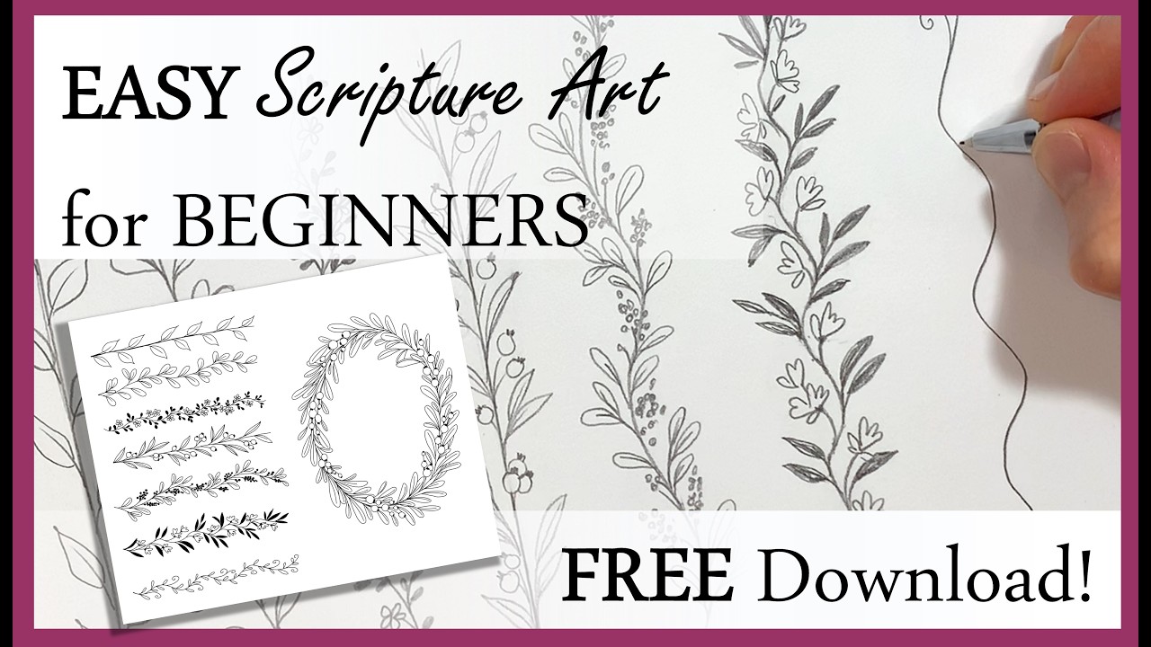 EASY Art for Your Scripture Writing & Gratitude Journal or Planner Part 1: Doodles for Beginners