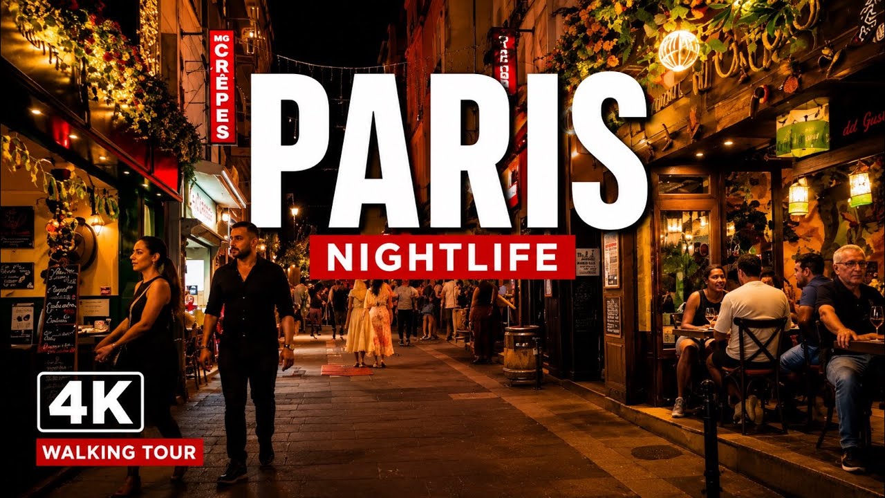 Paris Nightlife 🇫🇷 | Walking Through the Latin Quarter to Ch&acirc;telet | 4K
