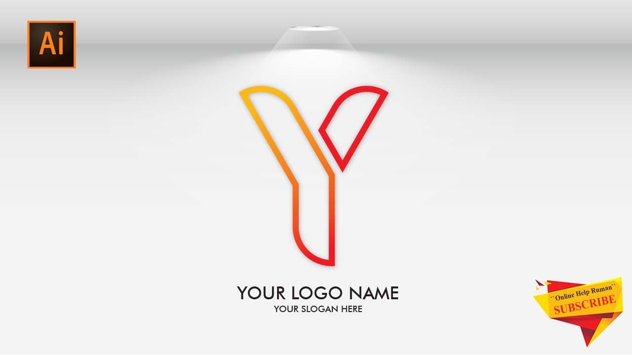 Letter Y Logo Design | Illustrator Tutorial | How to make logo design in Adobe Illustrator CC