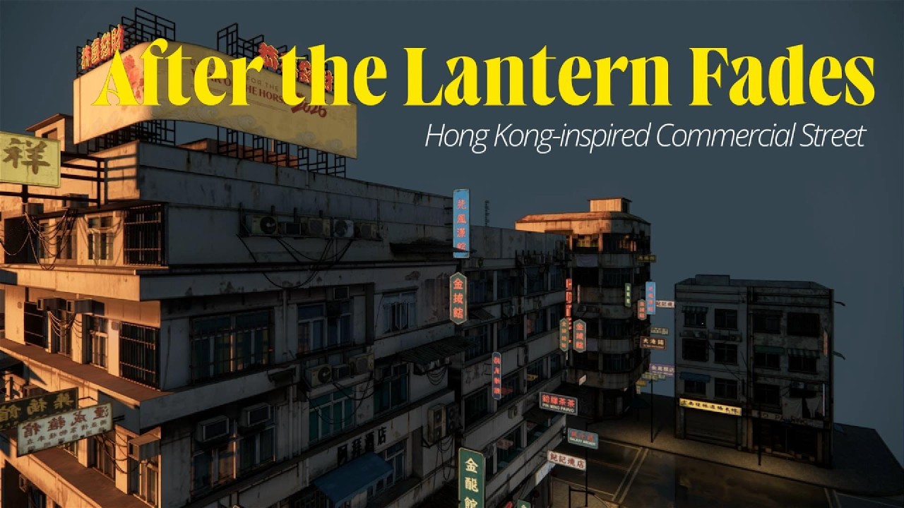 After the Lanterns Fade | Hong Kong-Inspired 3D Street