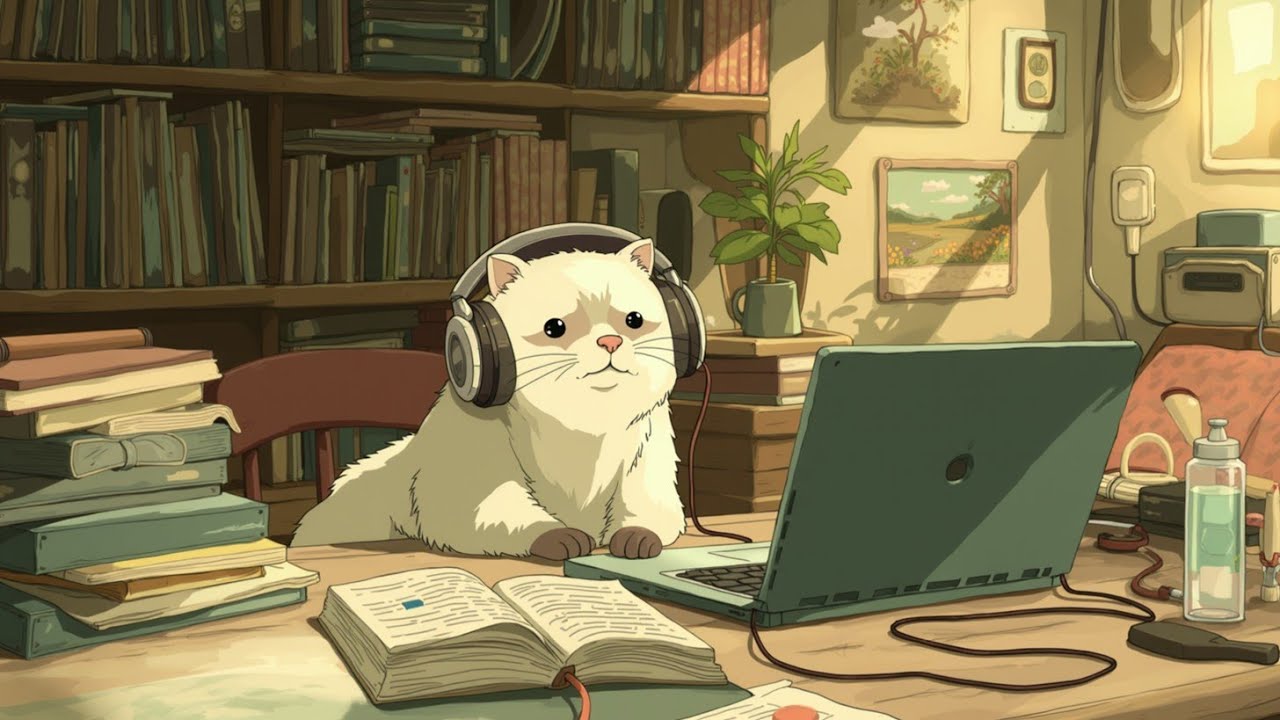 Уютная Lo-fi музыка для учебы и фокуса | Расслабляющие хип-хоп ритмы радио 🎧 Кошачья атмосфера