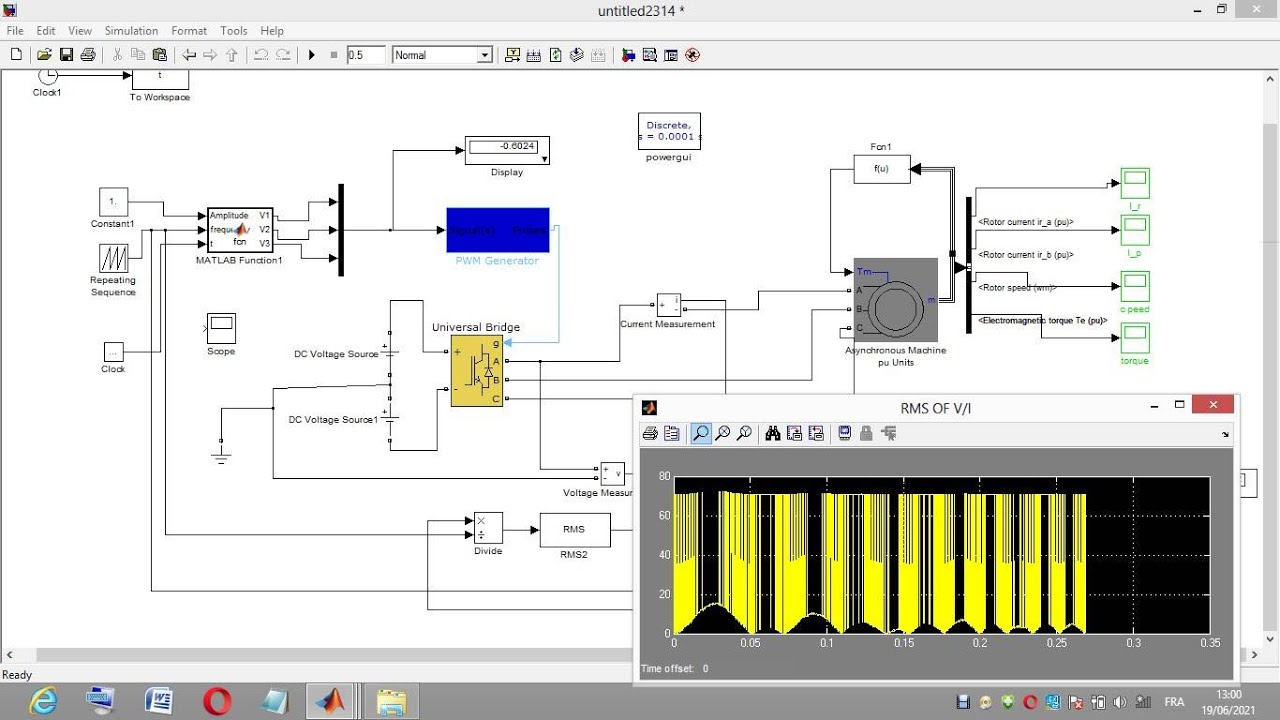 v/f control of induction motor (with PWM inverter ) using MATLAB simulink