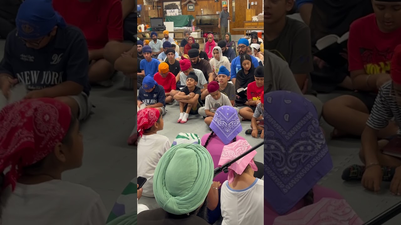 Rehras path with Sikh youth at Camp Gurmat #campgurmat