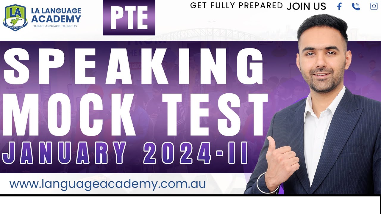 PTE Speaking Full Mock Test with Answers | January 2024-II | LA Language academy PTE NAATI IELTS