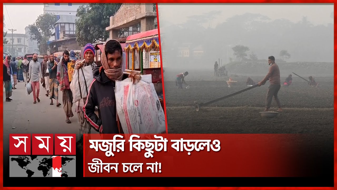 কনকনে শীতেই বসল শ্রমিক বেচাকেনার হাট | Munshiganj News | Somoy National News | Somoy Agriculture
