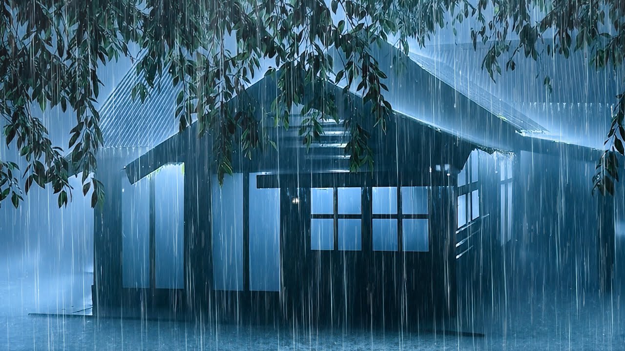 Break Insomnia in 3 Minutes with Night Thunderstorm | Terrible Rain & Intense Thunder on Tin Top