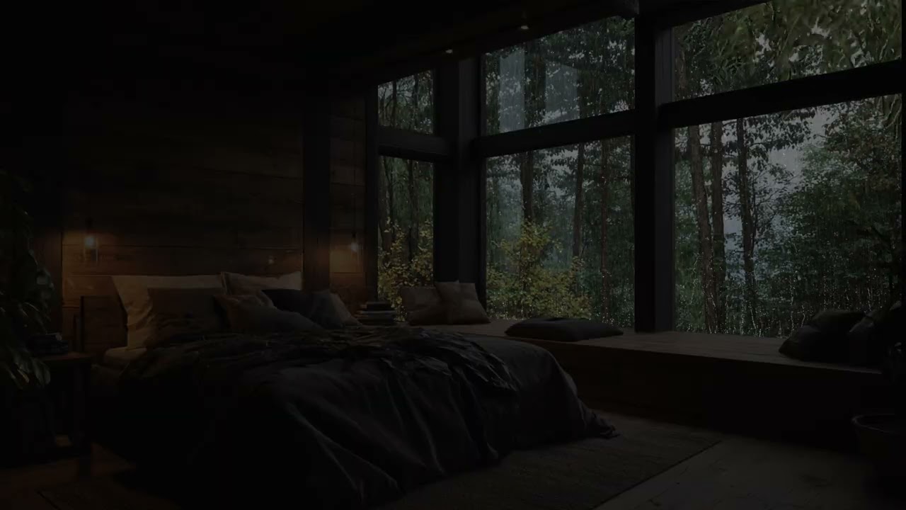 Endless rain threads the air 🌧️ stitching the moment into something calm and whole