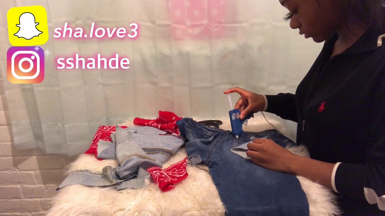 Patched bandanna jeans| No sewing machine| Quarantine life