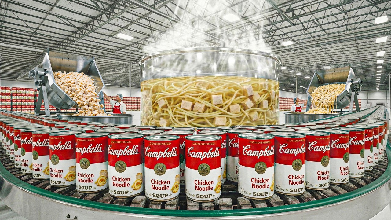 How Campbell's Chicken Noodle Soup Is Made In Factory