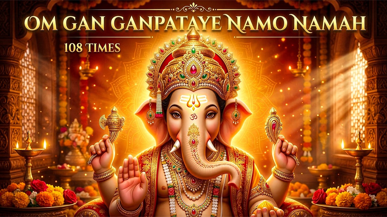 #Ganesh Mantra 108 Times - Om Gan Ganpataye Namo Namah | गणेश मंत्र - ओम गण गणपते नमो नमः