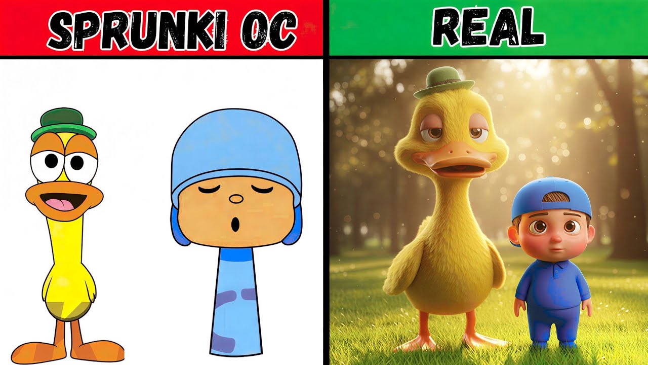 My Sprunki OC:Pato vs Pocoyo(pocoyo como lo mueve lo lo ) in REAL LIFE