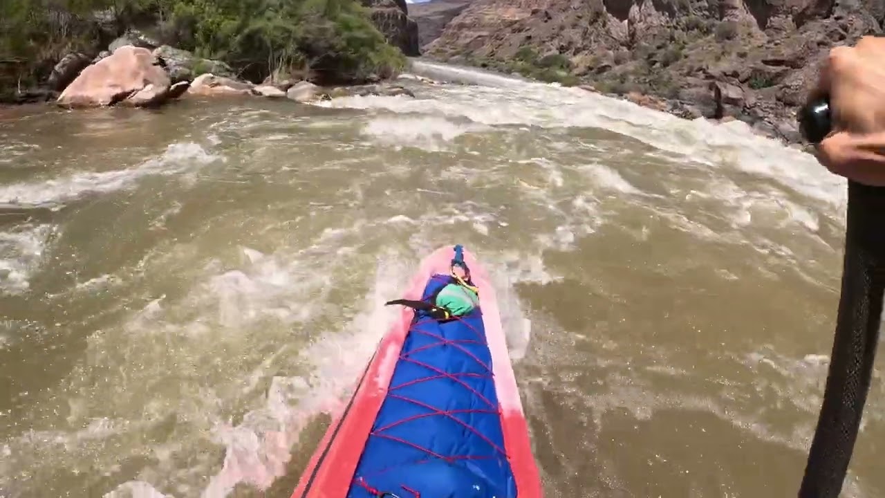 Lava Falls in Open Canoes--Grand Canyon 2023 (left shoreline)