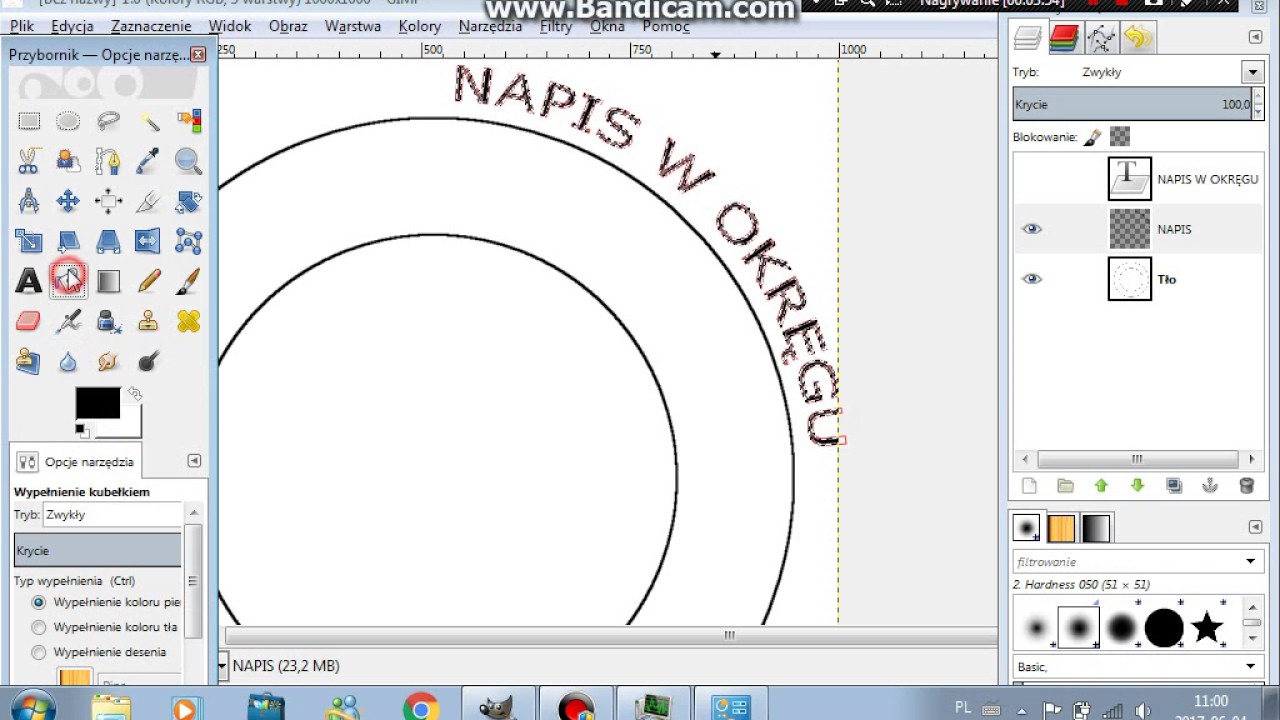 Jak zrobić napis w okręgu [PORADNIK GIMP]