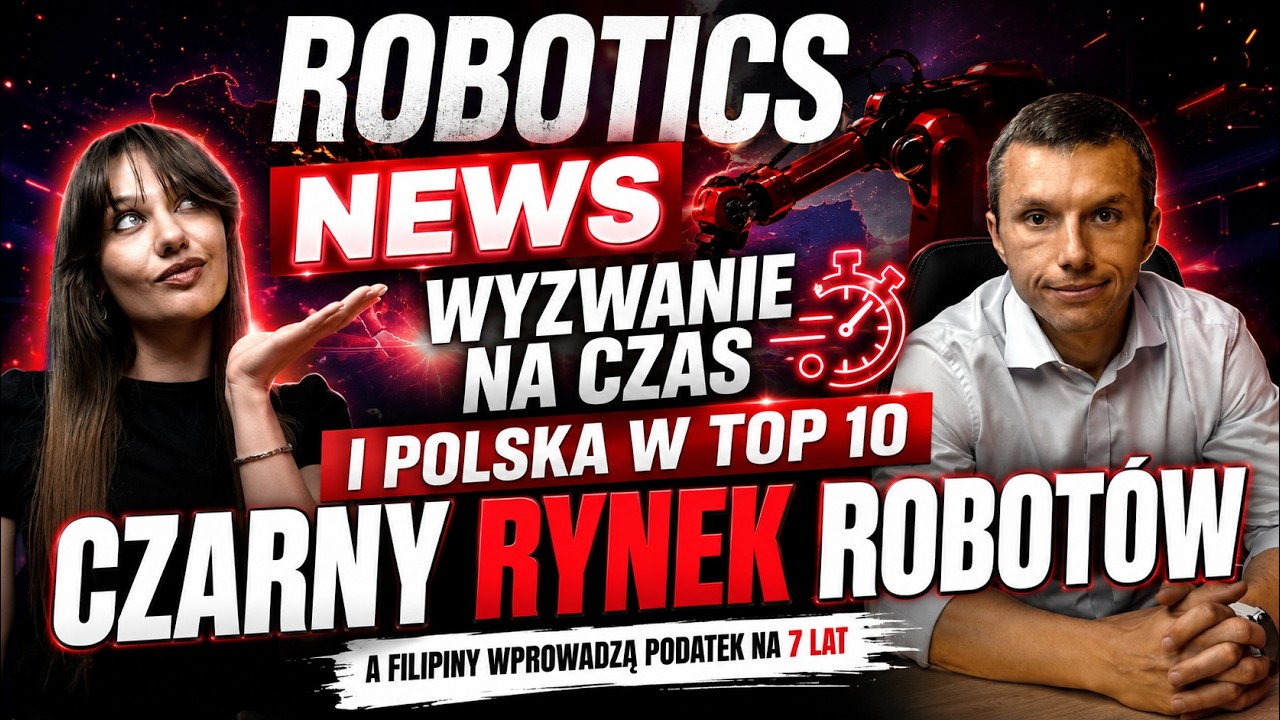 Czarny Rynek Robot&oacute;w, Podatek Od Automatyzacji, a Polska w Top 10 | Robotics News