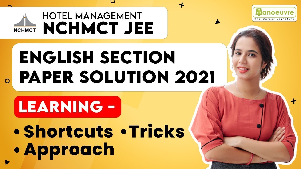 NCHMCT JEE - English Paper Solution 2021 | Learning | Shortcuts | Tricks | Approach | Technique