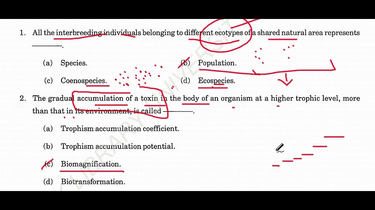 Part 89 One Stop PYQ Hub: NET, HPSC, HCS, ASRB, P.hD Entrance State PCS – Environmental Questions
