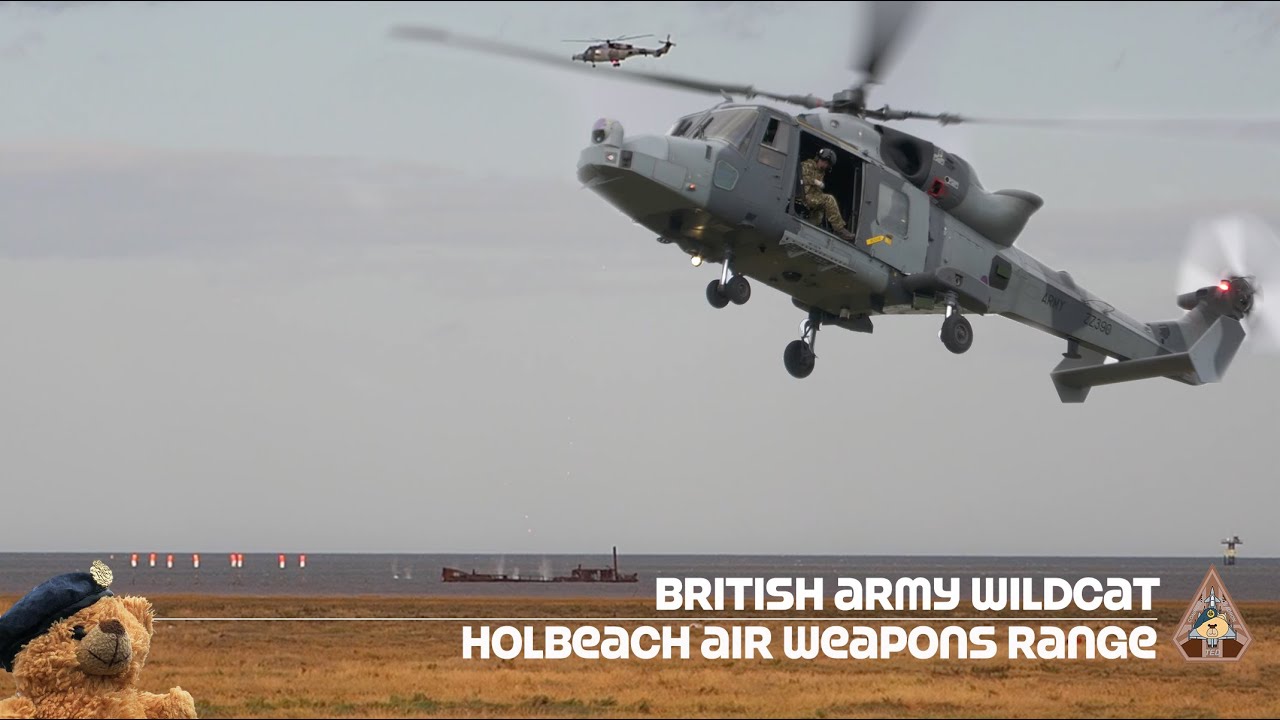 British Army AgustaWestland Wildcat Fires Live Rounds at Holbeach AWR | 1AAC 659 Squadron
