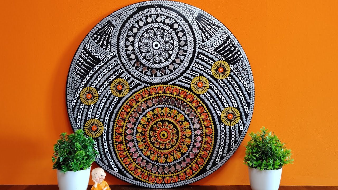 Gold and Silver Dot Mandala painting | Dot mandala Art for Beginners | DOT ART