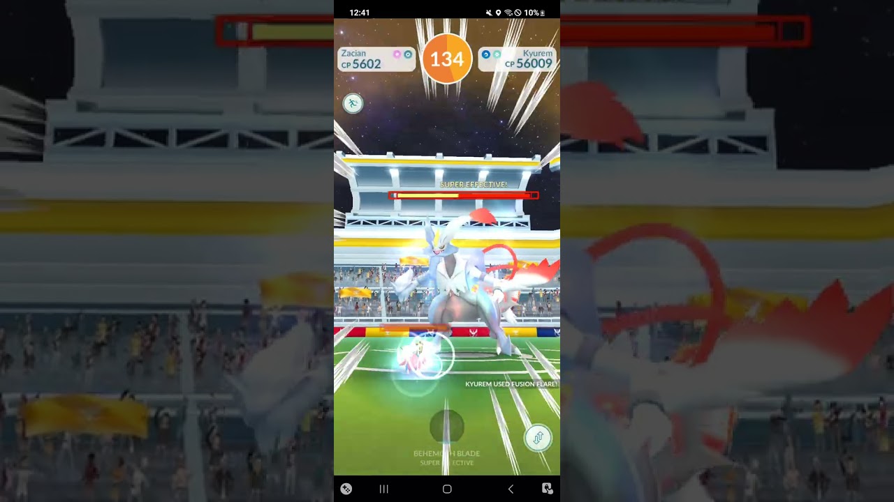 White Kyurem Solo In Windy (No Adventure Effect, 1 Second Left)