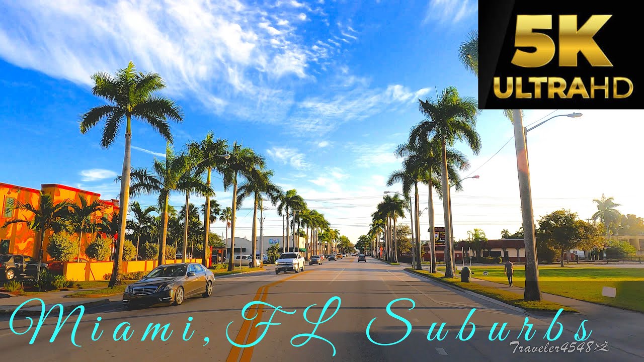 Scenic Drive around Miami, Florida - 5K Dash Tour